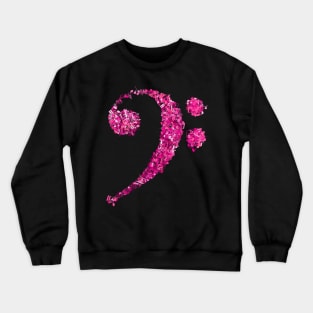 F clef,Bass clef,Love Music,musical notes. Crewneck Sweatshirt